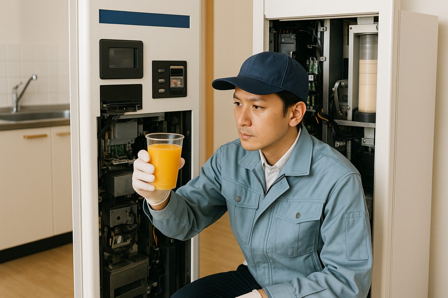 オレンジジュース自販機にゴキブリが混入する実態と調査